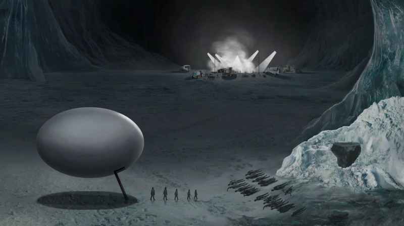 40 Egg Shaped Craft In Ice Cavern In Antarctica